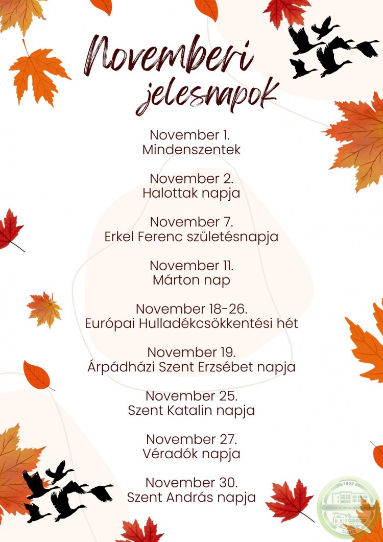 Novemberi jelesnapok