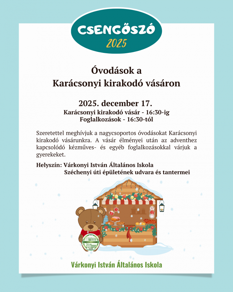 Óvodások a Karácsonyi kirakodó vásáron